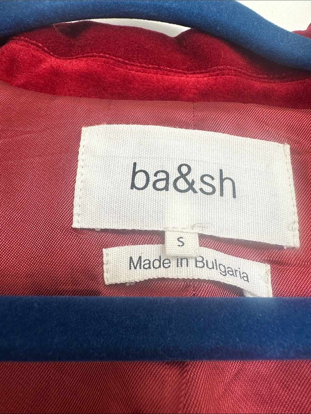 ba&sh Red Velvet Single-Button Blazer - Picture 2 of 9